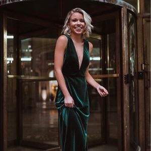 Jenny Yoo Logan Velvet Maxi Dress